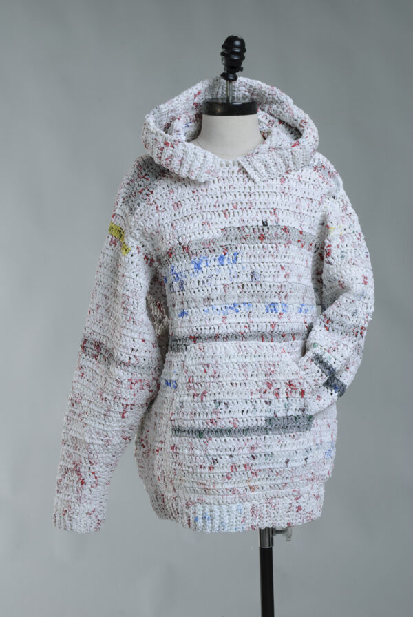 Plastic Bag Crochet Hoodie - Image 6