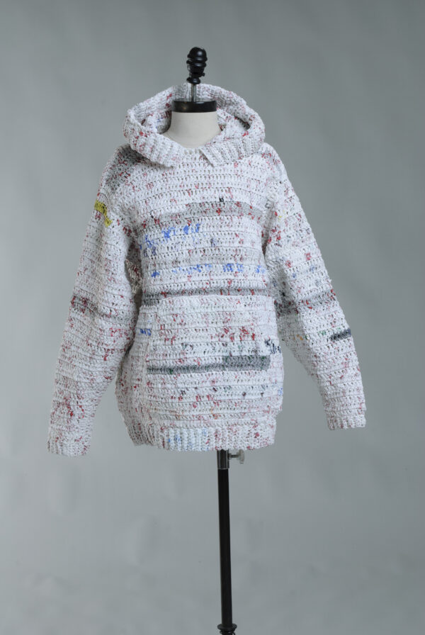 Plastic Bag Crochet Hoodie - Image 5