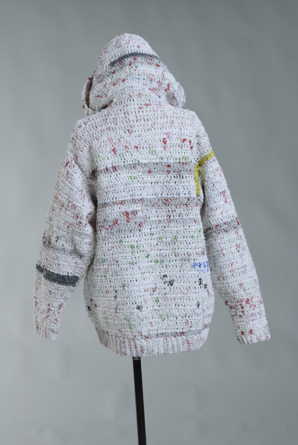 Plastic Bag Crochet Hoodie - Image 4