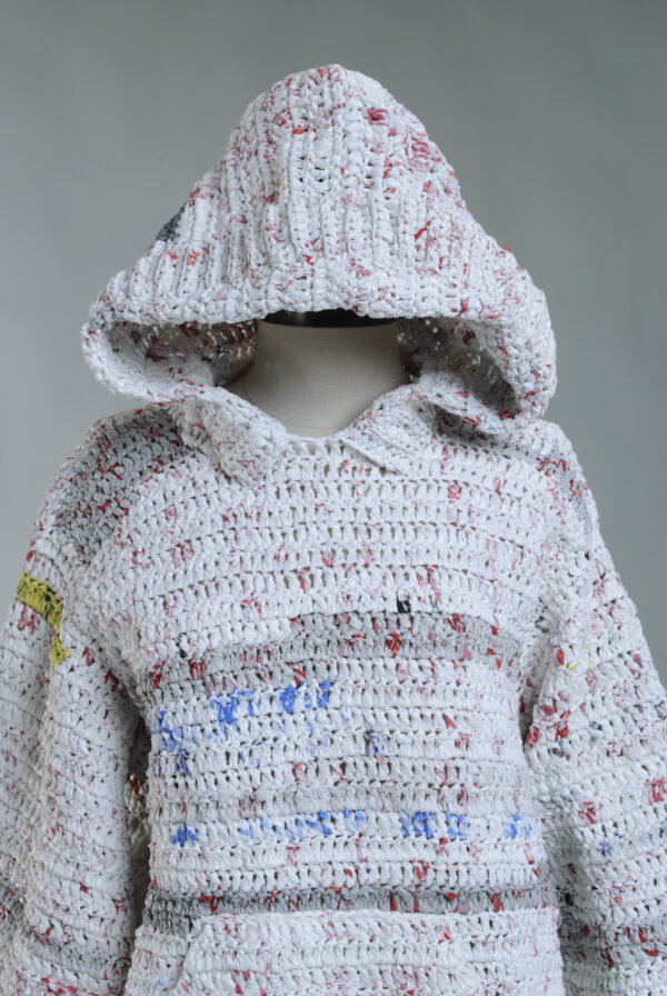 Plastic Bag Crochet Hoodie - Image 2